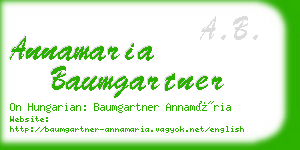 annamaria baumgartner business card